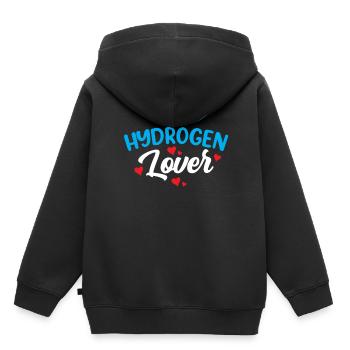 Hydrogen Lover Energy Element Hydrogen - Sweat Premium à capuche enfant bio - noir - Dos - AI Model Kid Male (0cm)