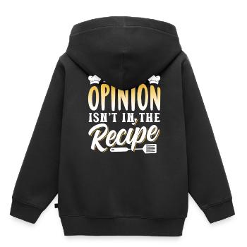 Ihre Meinung Ist Nicht Im Rezept Enthalten Mama - Kinder Premium Organic Hoodie - Schwarz - Hinten - AI Model Kid Male (0cm)