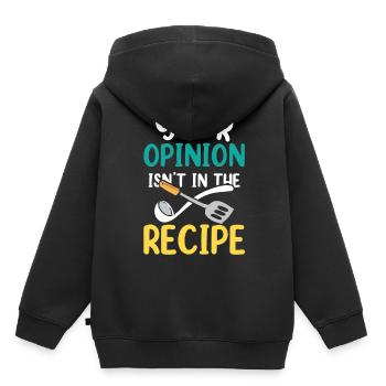 Ihre Meinung Ist Nicht Im Rezept Enthalten Mama - Kinder Premium Organic Hoodie - Schwarz - Hinten - AI Model Kid Male (0cm)