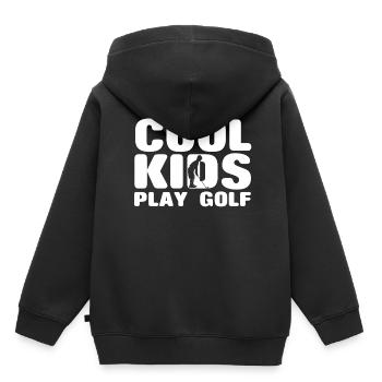 Golf Spieler Spruch Geschenkidee - Kinder Premium Organic Hoodie - Schwarz - Hinten - AI Model Kid Male (0cm)