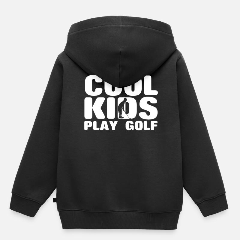 Golf Spieler Spruch Geschenkidee - Kinder Premium Organic Hoodie - Schwarz