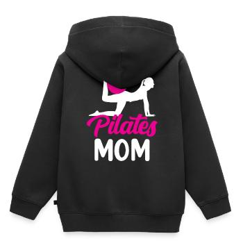 Pilates Mama Mami Mère Amante - Sweat Premium à capuche enfant bio - noir - Dos - AI Model Kid Male (0cm)