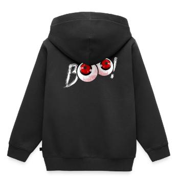 Scary BOO eyeballs For Halloween - Kids Premium Organic Hoodie - black - Back - AI Model Kid Male (0cm)