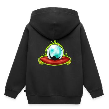 Glass Sphere With Green Shimmer Fortune Teller - Kinder Premium Organic Hoodie - Schwarz - Hinten - AI Model Kid Male (0cm)