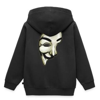 Masque comme costume pour Halloween - Sweat Premium à capuche enfant bio - noir - Dos - AI Model Kid Male (0cm)