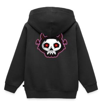 Cute Kawaii Flying Monster Skull Paint Face Wings - Kinder Premium Organic Hoodie - Schwarz - Hinten - AI Model Kid Male (0cm)