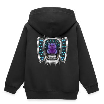 Purple Bat Inside Costume Purple Bat Takes Over - Kinder Premium Organic Hoodie - Schwarz - Hinten - AI Model Kid Male (0cm)