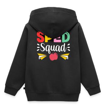 Équipe d’éducation de l’enfance en difficulté Profession d’enseignant en éducation de l’enfance en difficulté - Sweat Premium à capuche enfant bio - noir - Dos - AI Model Kid Male (0cm)