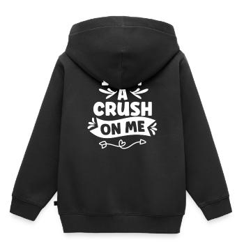 J’ai le béguin pour moi doux amour de soi - Sweat Premium à capuche enfant bio - noir - Dos - AI Model Kid Male (0cm)