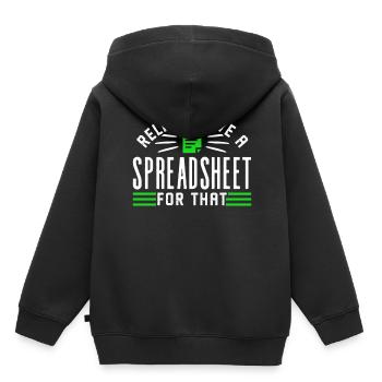 Détendez-vous J’ai une feuille de calcul pour cela - Sweat Premium à capuche enfant bio - noir - Dos - AI Model Kid Male (0cm)