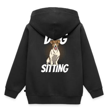 Dog Sitting Dog Sitter Dog Sitting - Kids Premium Organic Hoodie - black - Back - AI Model Kid Male (0cm)