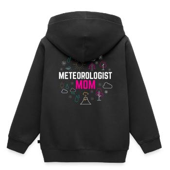 Météorologue Maman Profession Météorologue Météorologie - Sweat Premium à capuche enfant bio - noir - Dos - AI Model Kid Male (0cm)