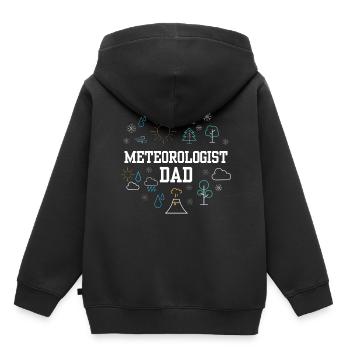 Meteorologe Papa Wettervorhersage Meteorologie - Kinder Premium Organic Hoodie - Schwarz - Hinten - AI Model Kid Male (0cm)