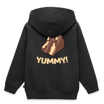 Gâteau marbré - Yummy! - Sweat Premium à capuche enfant bio - noir - Dos - AI Model Kid Male (0cm)
