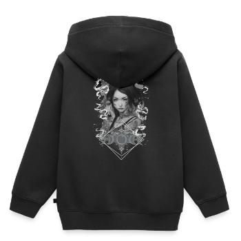 Okkulte Hexenmondphase Gothic Wicca Mondästhetik - Kinder Premium Organic Hoodie - Schwarz - Hinten - AI Model Kid Male (0cm)