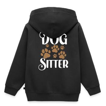 Dog Sitter Dog Sitting Dog Sitting - Kids Premium Organic Hoodie - black - Back - AI Model Kid Male (0cm)