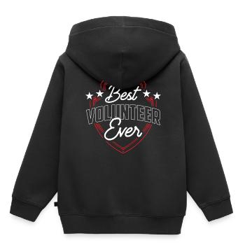 Meilleur bénévole de tous les temps Bénévole - Sweat Premium à capuche enfant bio - noir - Dos - AI Model Kid Male (0cm)