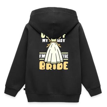 Aus Dem Weg Ich Bin Die Braut Bräute Hochzeit - Kinder Premium Organic Hoodie - Schwarz - Hinten - AI Model Kid Male (0cm)