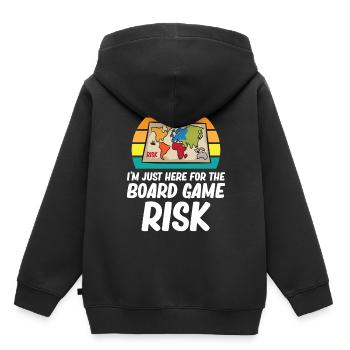 Risk - I'm just here for the board game risk - Kids Premium Organic Hoodie - black - Back - AI Model Kid Male (0cm)
