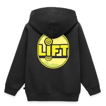 Lift Gym Workout Haltérophilie - Sweat Premium à capuche enfant bio - noir - Dos - AI Model Kid Male (0cm)
