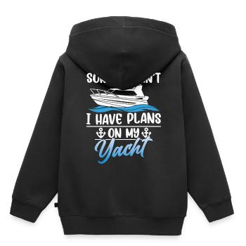 Malheureusement, je ne peux pas avoir de plans pour mon yacht - Sweat Premium à capuche enfant bio - noir - Dos - AI Model Kid Male (0cm)