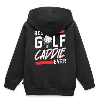 Meilleur Golf Caddy Ever Golf Golf - Sweat Premium à capuche enfant bio - noir - Dos - AI Model Kid Male (0cm)