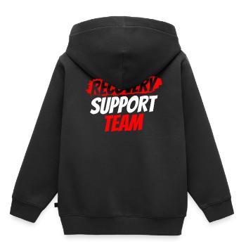 Team Zur Unterstützung Der Genesung Erholung - Kinder Premium Organic Hoodie - Schwarz - Hinten - AI Model Kid Male (0cm)