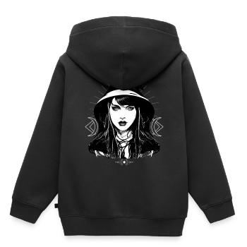 Dorf Witch okkult Wicca Mädchen Hexerei - Kinder Premium Organic Hoodie - Schwarz - Hinten - AI Model Kid Male (0cm)