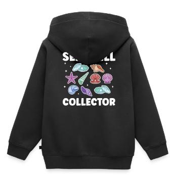 Shell collectors Mussel collectors collect mussels - Kids Premium Organic Hoodie - black - Back - AI Model Kid Male (0cm)