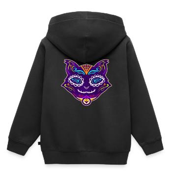 Painted Dia De Los Muertos Cat Day Of The Dead - Kinder Premium Organic Hoodie - Schwarz - Hinten - AI Model Kid Male (0cm)