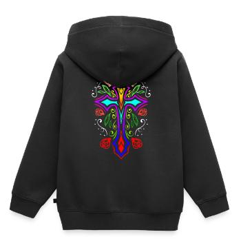 Day Of The Dead Cross Dia De Los Muertos - Kinder Premium Organic Hoodie - Schwarz - Hinten - AI Model Kid Male (0cm)