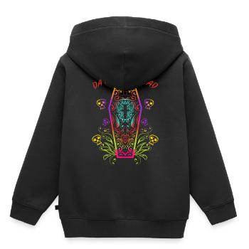 Day Of The Dead Casket Dia De Los Muertos - Kinder Premium Organic Hoodie - Schwarz - Hinten - AI Model Kid Male (0cm)