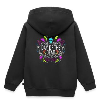 Dia De Los Muertos Logo Day Of The Dead - Kinder Premium Organic Hoodie - Schwarz - Hinten - AI Model Kid Male (0cm)