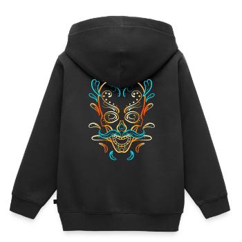 Stylized Painting Of A Sugar Skull For Day Of The - Kinder Premium Organic Hoodie - Schwarz - Hinten - AI Model Kid Male (0cm)