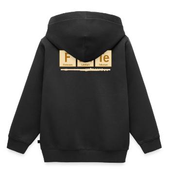 Periodisches System der Elemente Flöte Musiker Mus - Kinder Premium Organic Hoodie - Schwarz - Hinten - AI Model Kid Male (0cm)