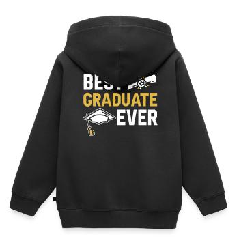 Meilleur diplômé jamais diplômé - Sweat Premium à capuche enfant bio - noir - Dos - AI Model Kid Male (0cm)