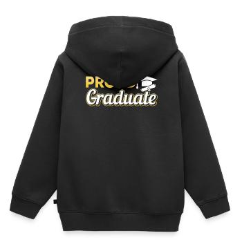 Célébration de la remise des diplômes des fiers diplômés - Sweat Premium à capuche enfant bio - noir - Dos - AI Model Kid Male (0cm)
