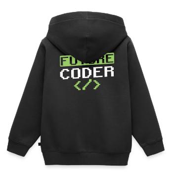 Zukünftiger Coder Coding Programmierer Code - Kinder Premium Organic Hoodie - Schwarz - Hinten - AI Model Kid Male (0cm)