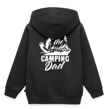 Ich Bin Der Camping Papa Campen Camp Camper - Kinder Premium Organic Hoodie - Schwarz - Hinten - AI Model Kid Male (0cm)