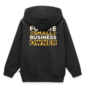 Futur propriétaire d’une petite entreprise PDG - Sweat Premium à capuche enfant bio - noir - Dos - AI Model Kid Male (0cm)
