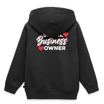 Kleinunternehmer Besitzer Gründer CEO - Kinder Premium Organic Hoodie - Schwarz - Hinten - AI Model Kid Male (0cm)