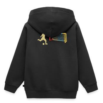 Fußball Spieler Geschenk - Kinder Premium Organic Hoodie - Schwarz - Hinten - AI Model Kid Male (0cm)