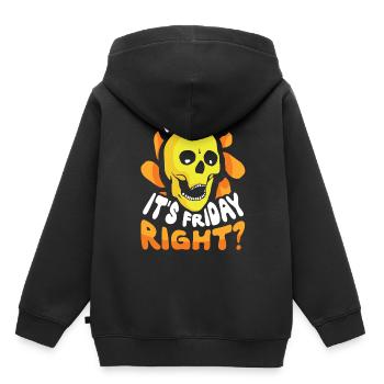 Au moins, c’est finalement sarcastique vendredi - Sweat Premium à capuche enfant bio - noir - Dos - AI Model Kid Male (0cm)