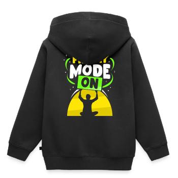 Mode vendredi Un vendredi sarcastique enfin - Sweat Premium à capuche enfant bio - noir - Dos - AI Model Kid Male (0cm)