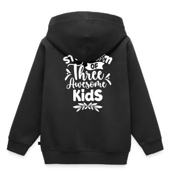 Stepmother of three great children - Kids Premium Organic Hoodie - black - Back - AI Model Kid Male (0cm)