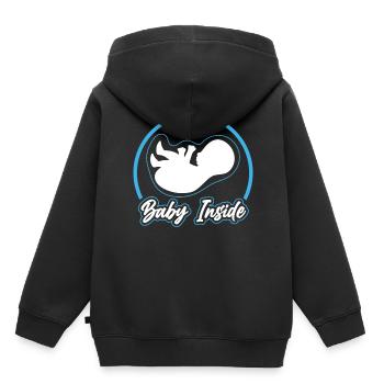 Baby Inside Baby Inside Announcement Pregnant - Kids Premium Organic Hoodie - black - Back - AI Model Kid Male (0cm)