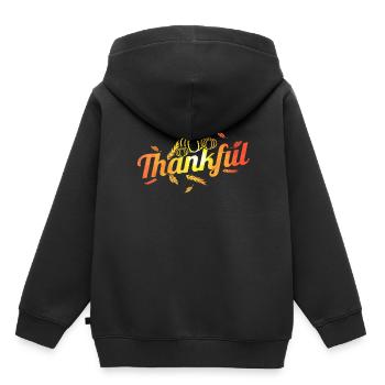 Pumpkin Thankful On Thanksgiving - Kinder Premium Organic Hoodie - Schwarz - Hinten - AI Model Kid Male (0cm)