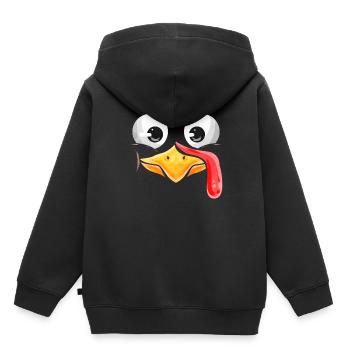Thanksgiving - Kinder Premium Organic Hoodie - Schwarz - Hinten - AI Model Kid Male (0cm)