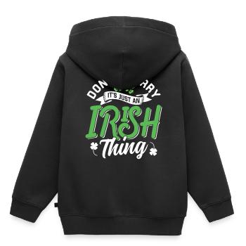 Don't worry that's just an Irish quirk Irish - Kids Premium Organic Hoodie - black - Back - AI Model Kid Male (0cm)