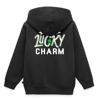 Tu es mon porte-bonheur irlandais irlandais irlandais - Sweat Premium à capuche enfant bio - noir - Dos - AI Model Kid Male (0cm)